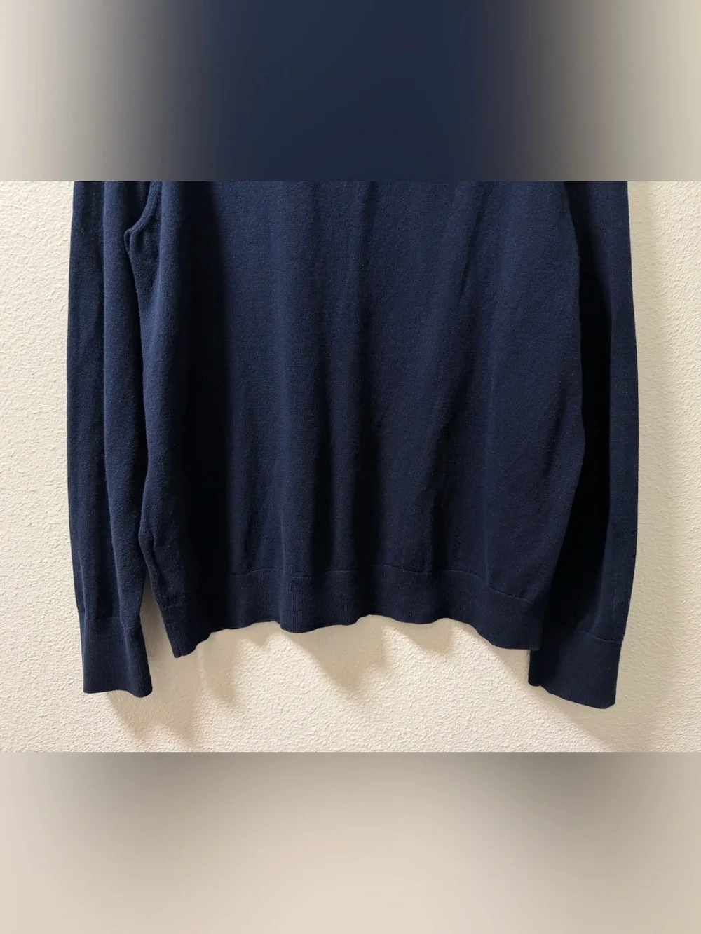 Boden Colette Sweater Floral Embroidered Scalloped Collar Stretch Blue Womens XL - Picture 8 of 9